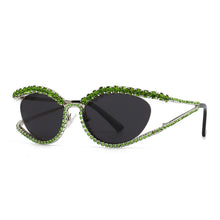 Load image into Gallery viewer, Fashionable Cat Eye Shaped Diamond Studded Sunglasses