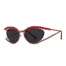 Load image into Gallery viewer, Fashionable Cat Eye Shaped Diamond Studded Sunglasses