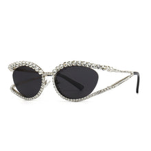 Load image into Gallery viewer, Fashionable Cat Eye Shaped Diamond Studded Sunglasses
