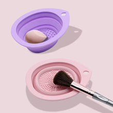 Load image into Gallery viewer, Foldable Cosmetic Brush Cleaning Bowl