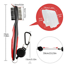 Load image into Gallery viewer, 2-Sided Groove Cleaner Kit with Keychain for Clubs & Balls