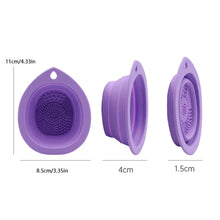 Load image into Gallery viewer, Foldable Cosmetic Brush Cleaning Bowl