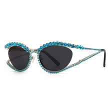 Load image into Gallery viewer, Fashionable Cat Eye Shaped Diamond Studded Sunglasses