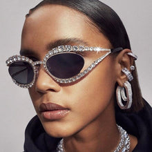 Load image into Gallery viewer, Fashionable Cat Eye Shaped Diamond Studded Sunglasses