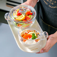 Load image into Gallery viewer, Personalized Milk Spoon with Cover Large Glass Bowl