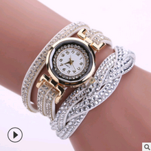 Load image into Gallery viewer, Fashion watch ladies fashion watch, diamond twisted pu belt winding fashion watch