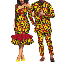 Load image into Gallery viewer, Couple clothing suspender skirt African clothing