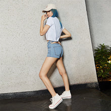 Load image into Gallery viewer, Europe and the United States new jeans strap casual joker super shorts