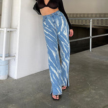 Load image into Gallery viewer, Women Baggy Jeans High Waist Trousers Graffiti Print Casual Female Pants