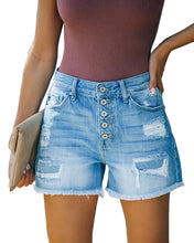 Load image into Gallery viewer, Summer Casual Denim Straight Leg Pants High Waist Denim Shorts