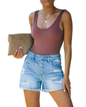 Load image into Gallery viewer, Summer Casual Denim Straight Leg Pants High Waist Denim Shorts
