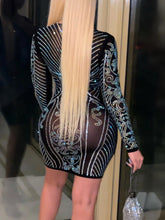 Load image into Gallery viewer, Deep V-Neck Sequin Dress