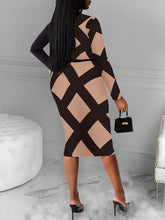 Load image into Gallery viewer, Beautifully Stitched V-Neck Dress