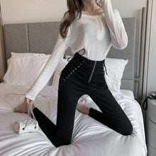Load image into Gallery viewer, High waist jeans slim skinny cropped pencil pants