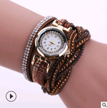 Load image into Gallery viewer, Fashion watch ladies fashion watch, diamond twisted pu belt winding fashion watch