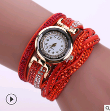 Load image into Gallery viewer, Fashion watch ladies fashion watch, diamond twisted pu belt winding fashion watch