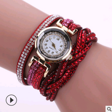 Load image into Gallery viewer, Fashion watch ladies fashion watch, diamond twisted pu belt winding fashion watch