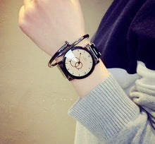 Load image into Gallery viewer, Turntable Gun Black Quartz Couple Watch