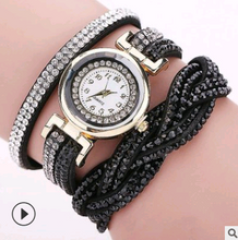 Load image into Gallery viewer, Fashion watch ladies fashion watch, diamond twisted pu belt winding fashion watch