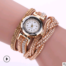 Load image into Gallery viewer, Fashion watch ladies fashion watch, diamond twisted pu belt winding fashion watch
