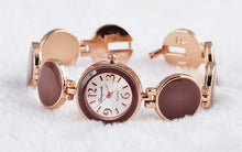 Load image into Gallery viewer, Women Watch Ladies Nobler Fashion Casual 5 Colors Wafer Design Round Dial Bracelet Watch Mujor Quartz Wristwatch Female Relojes