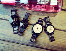 Load image into Gallery viewer, Turntable Gun Black Quartz Couple Watch