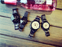 Load image into Gallery viewer, Turntable Gun Black Quartz Couple Watch