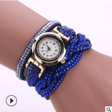 Load image into Gallery viewer, Fashion watch ladies fashion watch, diamond twisted pu belt winding fashion watch
