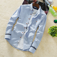 Load image into Gallery viewer, The 2021 men's shirt men's slim casual summer all-match Shirt Youth clothing Mens S inch color