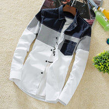 Load image into Gallery viewer, The 2021 men's shirt men's slim casual summer all-match Shirt Youth clothing Mens S inch color