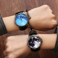 Load image into Gallery viewer, Fashion Minimalist Women Quartz Wristwatches Starry Sky Moon Pattern Design Unique Ladies Casual Watch Female Exquisite Watches