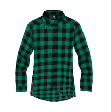 Load image into Gallery viewer, Mens Fashion Hip Hop Shirts Streetwear Urban Clothing Hiphop Men Clothes Plaid Zipper Shirt