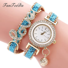 Load image into Gallery viewer, FanTeeDa Brand Women Bracelet Watches Ladies Watch Rhinestones Clock Womens Fashion Dress Wristwatch Relogio Feminino Gift