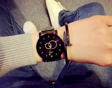 Load image into Gallery viewer, Turntable Gun Black Quartz Couple Watch