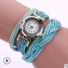 Load image into Gallery viewer, Fashion watch ladies fashion watch, diamond twisted pu belt winding fashion watch