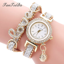 Load image into Gallery viewer, FanTeeDa Brand Women Bracelet Watches Ladies Watch Rhinestones Clock Womens Fashion Dress Wristwatch Relogio Feminino Gift