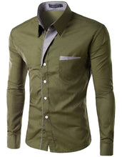 Load image into Gallery viewer, Striped Decoration Mens Shirts
