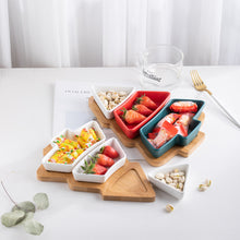 Load image into Gallery viewer, Creative Mixed Color Christmas Tree Ceramic Fruit Plate