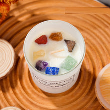 Load image into Gallery viewer, Natural Crystal Stone Aromatherapy Candle Soy Wax Smokeless Candles Gift Box Christmas Hand Gift