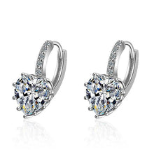 Load image into Gallery viewer, Natural Crystal Small Flower Hoop Earring