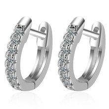 Load image into Gallery viewer, Natural Crystal Small Flower Hoop Earring