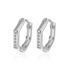 Load image into Gallery viewer, Natural Crystal Small Flower Hoop Earring