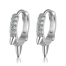 Load image into Gallery viewer, Natural Crystal Small Flower Hoop Earring