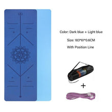 Load image into Gallery viewer, TPE Yoga Double Layer Non-Slip Mat Yoga Exercise Pad