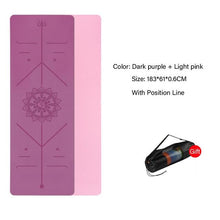 Load image into Gallery viewer, TPE Yoga Double Layer Non-Slip Mat Yoga Exercise Pad