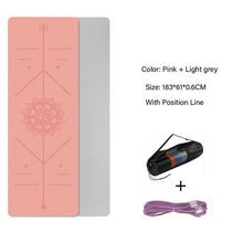 Load image into Gallery viewer, TPE Yoga Double Layer Non-Slip Mat Yoga Exercise Pad