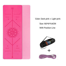 Load image into Gallery viewer, TPE Yoga Double Layer Non-Slip Mat Yoga Exercise Pad