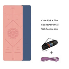 Load image into Gallery viewer, TPE Yoga Double Layer Non-Slip Mat Yoga Exercise Pad