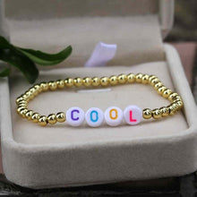 Load image into Gallery viewer, Fashion Letter Charm Pearl stretch Bracelet