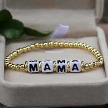 Load image into Gallery viewer, Fashion Letter Charm Pearl stretch Bracelet